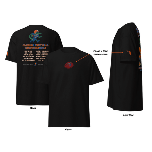 2025 Football Schedule Tee - Black (Embroidered) Unisex classic tee
