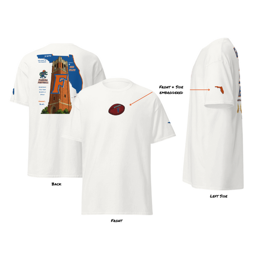 Campus Classic - White (Embroidered) Unisex Classic Tee