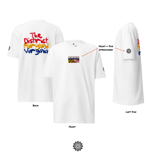 DMV Flag - (Embroidered) Premium Heavyweight Tee
