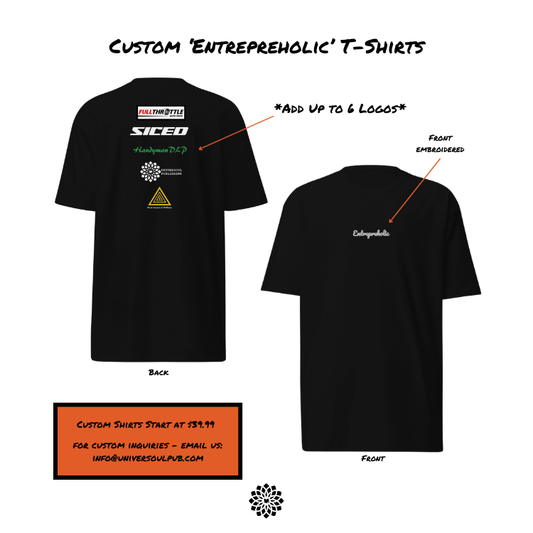 Entrepreholic (Embroidered) - Black Men’s Premium Heavyweight T-Shirt