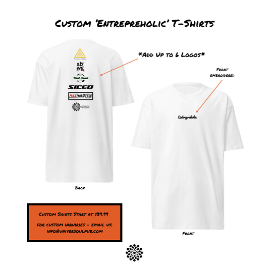 Entrepreholic (Embroidered) - White Men’s Premium Heavyweight T-Shirt