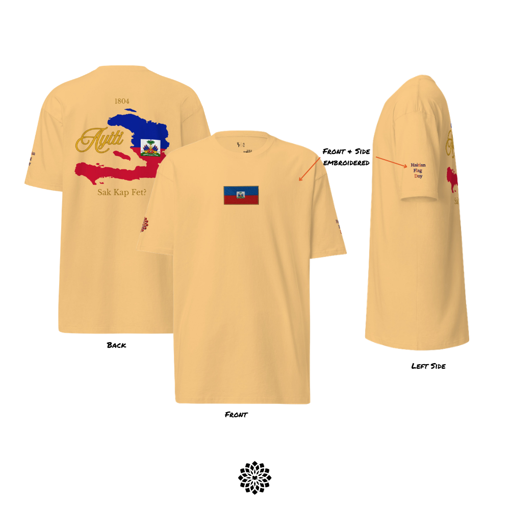 Haitian Flag Day 2026 - (Embroidered) Premium Heavyweight Tee