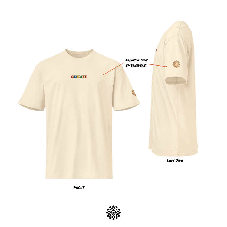 CREATE - (Embroidered) Premium Short Sleeve Tee