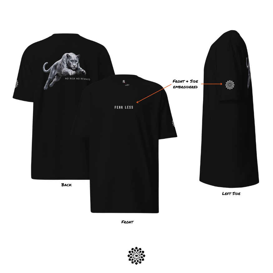 FEAR LESS - (Embroidered) Premium Heavyweight Tee
