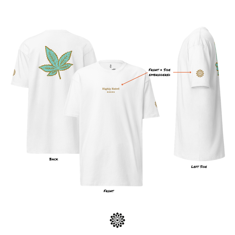 Highly Rated - (Embroidered) Premium Heavyweight Tee