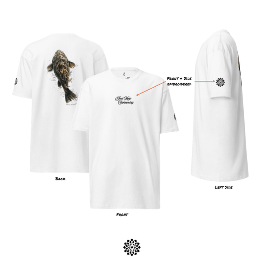 Just Keep Swimming - (Embroidered) Premium Heavyweight Tee