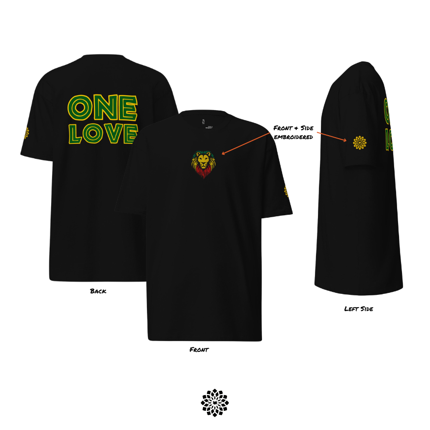 One Love - (Embroidered) Premium Heavyweight Tee