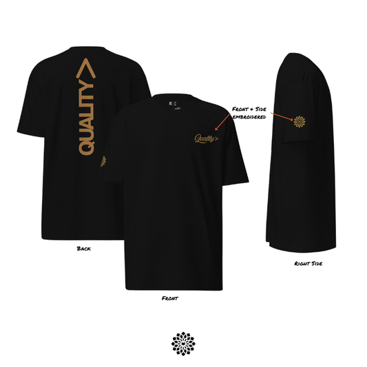 Quality Over Everything - (Embroidered) Men’s Premium Heavyweight Tee