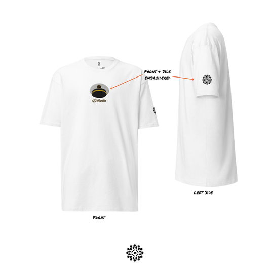The Captain - (Embroidered) Premium Heavyweight Tee